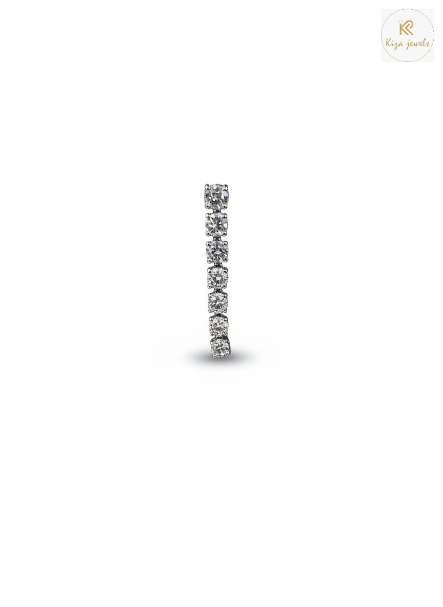 14.79 TDW Round cut Diamond Tennis Necklace