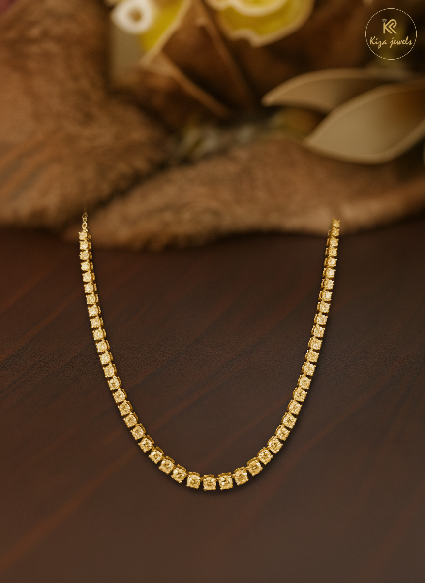 14.79 TDW Round cut Diamond Tennis Necklace